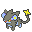 A sprite of luxray from pokemon
